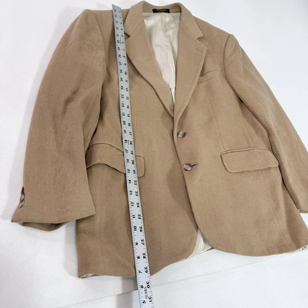 Ron Chereskin Blazer Mens 40R‎ Beige Camel Hair Wool Blend 2 Button Sport Coat